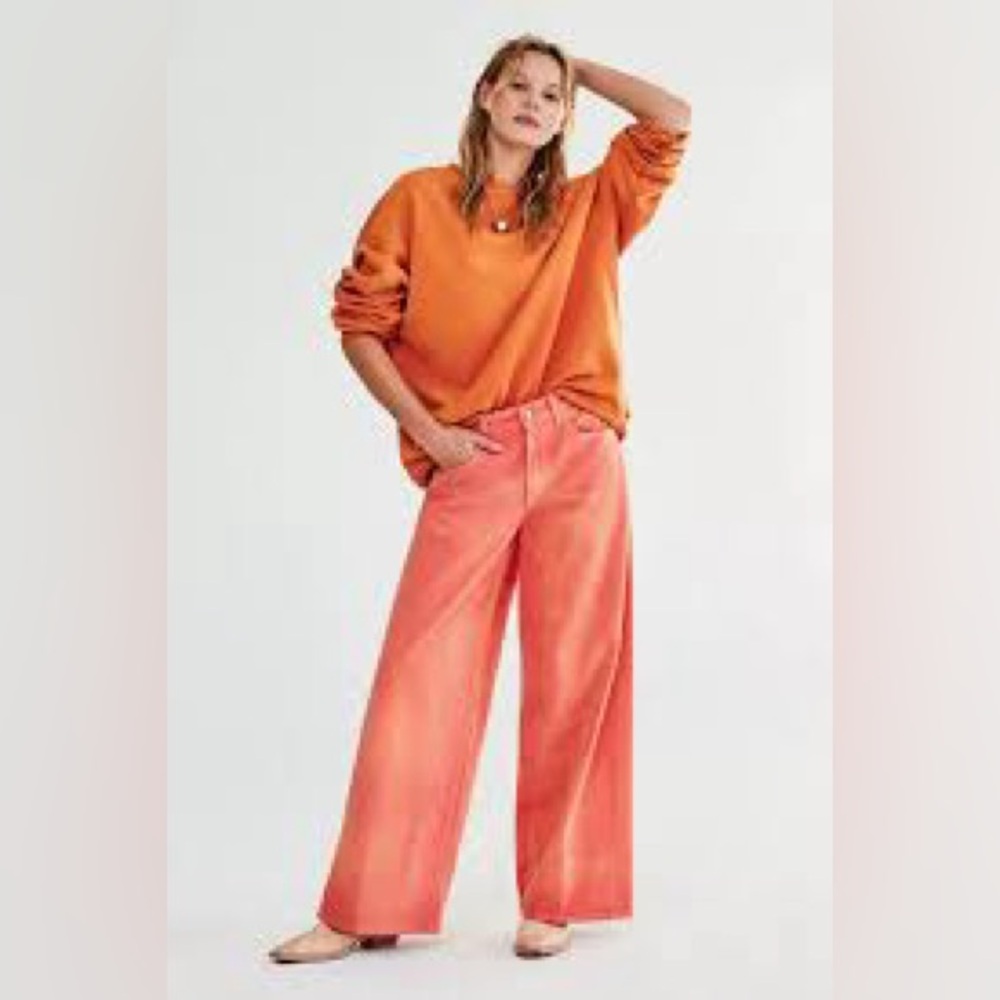 We the Free People Waterfalls Baggy Wide Leg Pants NWT Size 25 see measurements
